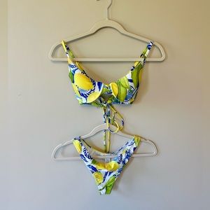 KENNY FLOWERS Positano Underwire Top (M) & Sporty Bikini Bottom (S)